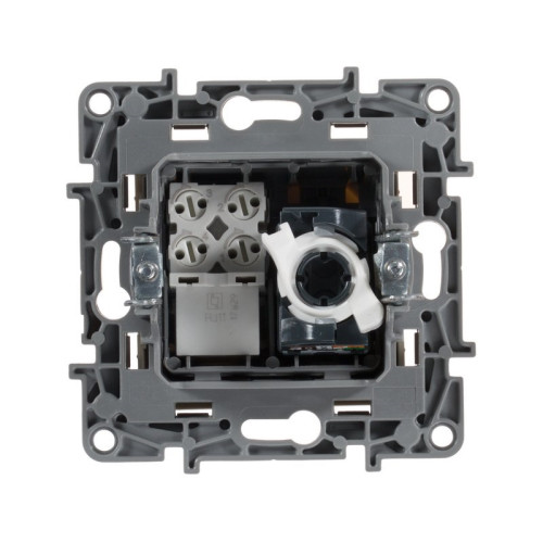 Розетка телефонная RJ-11 и компьютерная RJ-45, белый, 672252 Legrand Etika