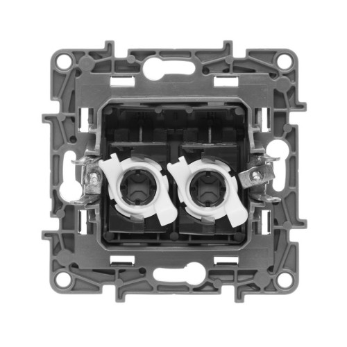 Компьютерная розетка RJ-45 двойная, антрацит, 672655 Legrand Etika
