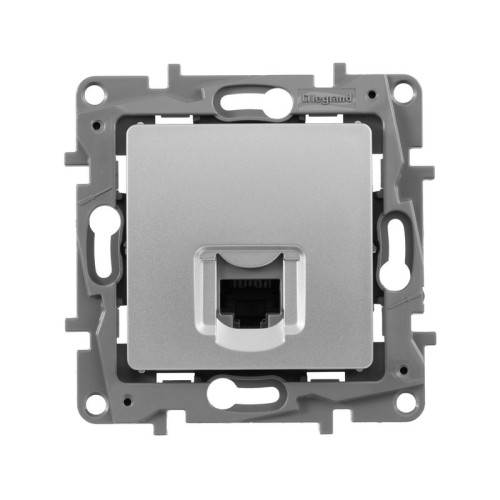 Компьютерная розетка RJ45, алюминий, 672441 Legrand Etika