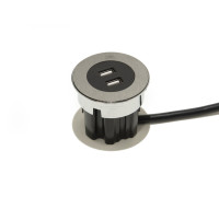 Врезная розетка USB, нержавеющая сталь, Versadot USB ASA 060.30Y.00004