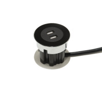 Врезная розетка USB, черный, Versadot USB ASA 060.30Y.00006