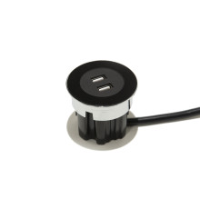 Врезная розетка USB, черный, Versadot USB ASA 060.30Y.00006
