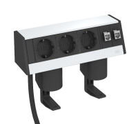 Розеточный блок 3 розетки + 2 RJ45, алюминий/черный, DB-1B3 D3S2K OBO Bettermann 6116942