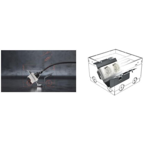 Лючок в пол для розеток, латунь, UDHome2 NEW Obo Bettermann 7368346