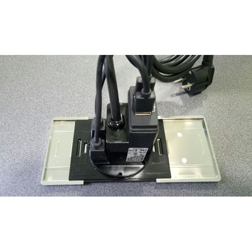Розетка 220В с USB в столешницу, нержавеющая сталь, Versapad ASA 060.08F.00003