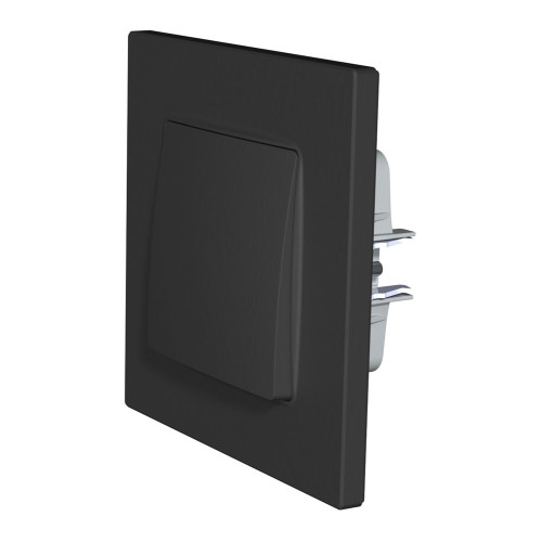 Выключатель одноклавишный, антрацит soft-touch, PLK0111241 Plank Electrotechnic