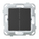 Выключатель двухклавишный, антрацит soft-touch, PLK0121241 Plank Electrotechnic