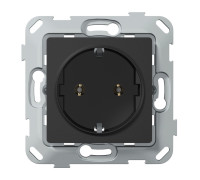 Розетка электрическая, антрацит soft-touch, PLK0511241 Plank Electrotechnic