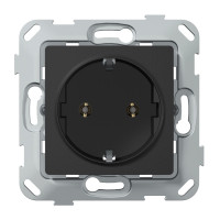 Розетка электрическая, антрацит soft-touch, PLK0511241 Plank Electrotechnic