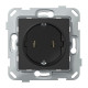 Розетка электрическая, антрацит soft-touch, PLK0511241 Plank Electrotechnic