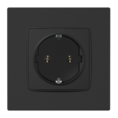 Розетка электрическая, антрацит soft-touch, PLK0511241 Plank Electrotechnic