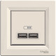 USB розетка, кремовый, EPH2700223 Schneider Electric Asfora