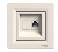 Розетка компьютерная RJ-45, кремовый, EPH4300123 Schneider Asfora