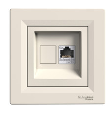 Розетка компьютерная RJ-45, кремовый, EPH4300123 Schneider Asfora