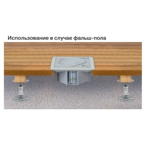 Лючок для установки в фальшпол, IP66, нержавеющая сталь, Simon