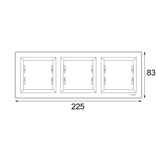 Рамка 3 поста, кремовый, EPH5800323 Schneider Asfora