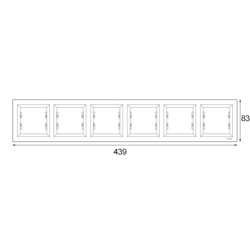 Рамка 6 постов, кремовый, EPH5800623 Schneider Asfora