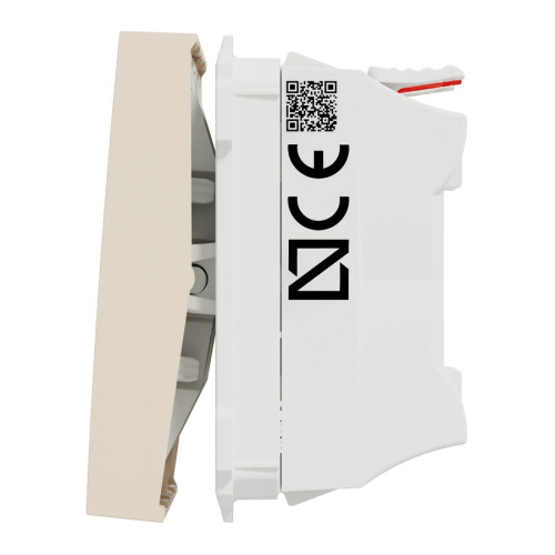 Выключатель 2-клавишный, бежевый, 2 модуля, Unica New Schneider NU321144