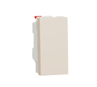 Кнопка, бежевый, 1 модуль, Unica New Schneider NU310644