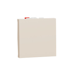 Кнопка, бежевый, 2 модуля, Unica New Schneider NU320644