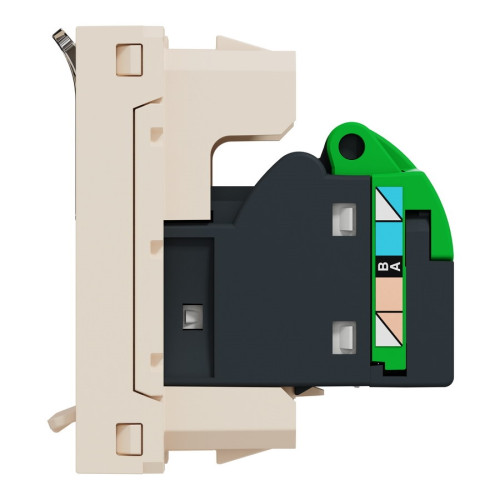 Розетка компьютерная RJ45, 5 UTP, бежевый, 1 модуль, Unica New Schneider NU341044