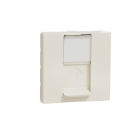 Розетка компьютерная RJ45, 5 UTP, бежевый, 2 модуля, Unica New Schneider NU341144