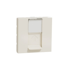 Розетка компьютерная RJ45, 5 UTP, бежевый, 2 модуля, Unica New Schneider NU341144
