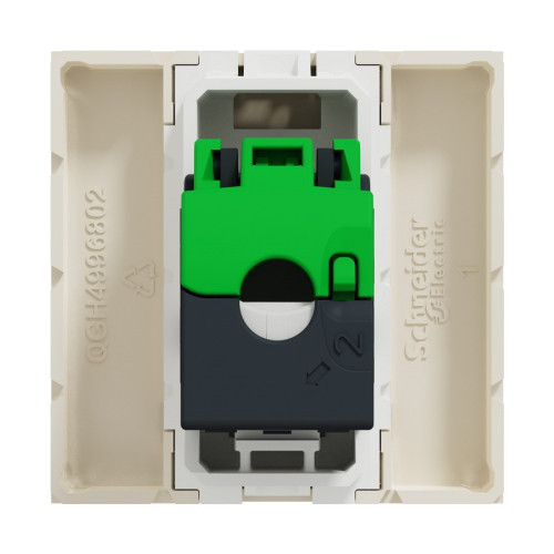 Розетка компьютерная RJ45, 5 UTP, бежевый, 2 модуля, Unica New Schneider NU341144