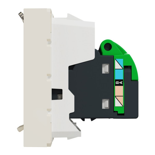 Розетка компьютерная RJ45, 5 UTP, бежевый, 2 модуля, Unica New Schneider NU341144
