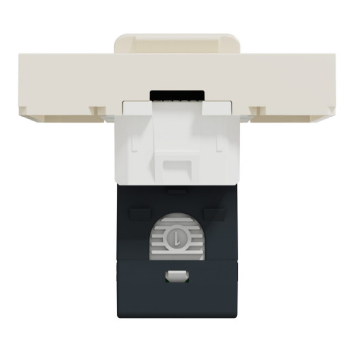 Розетка компьютерная RJ45, 5 UTP, бежевый, 2 модуля, Unica New Schneider NU341144