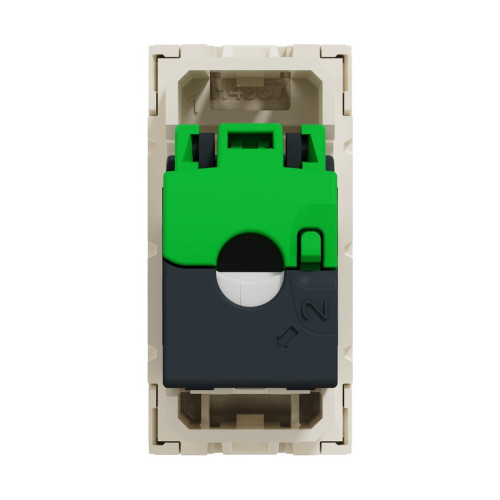 Розетка компьютерная RJ45, 6, UTP, бежевый, 1 модуль, Unica New Schneider NU341444