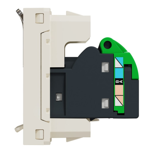 Розетка компьютерная RJ45, 6, UTP, бежевый, 1 модуль, Unica New Schneider NU341444