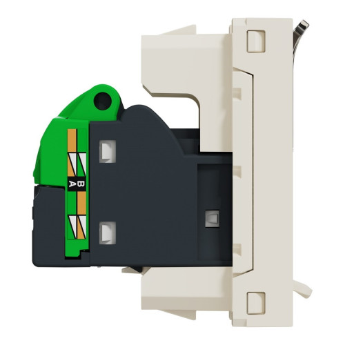 Розетка компьютерная RJ45, 6, UTP, бежевый, 1 модуль, Unica New Schneider NU341444
