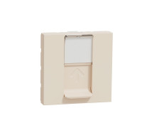 Розетка компьютерная RJ45, 6 UTP, бежевый, 2 модуля, Unica New Schneider NU341544