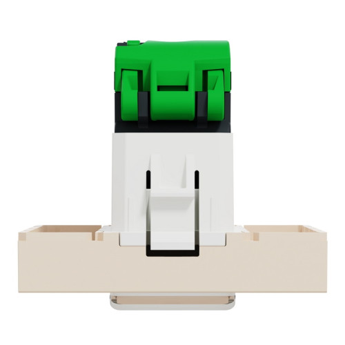 Розетка компьютерная RJ45, 6 UTP, бежевый, 2 модуля, Unica New Schneider NU341544
