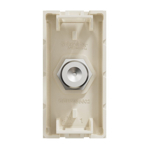 Розетка Coaxial F-type, бежевый, 1 модуль, Unica New Schneider NU346844