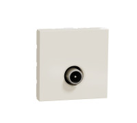Розетка TV одинарная, бежевый, 2 модуля, Unica New Schneider NU346244