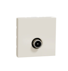 Розетка TV одинарная, бежевый, 2 модуля, Unica New Schneider NU346244