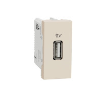 Розетка USB для зарядки, бежевый, 1 модуль, Unica New Schneider NU342844