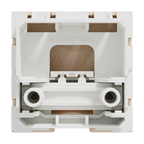 Вывод кабеля 16А, бежевый, 2 модуля, Unica New Schneider NU386244