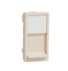 Центральная плата RJ45 Keystone / Systimax, бежевый, 1 модуль, Unica New Schneider NU946044