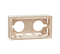 Коробка для открытой установки 2-поста, бежевый, Unica New Schneider NU800444