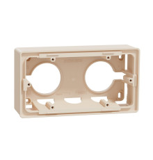 Коробка для открытой установки 2-поста, бежевый, Unica New Schneider NU800444