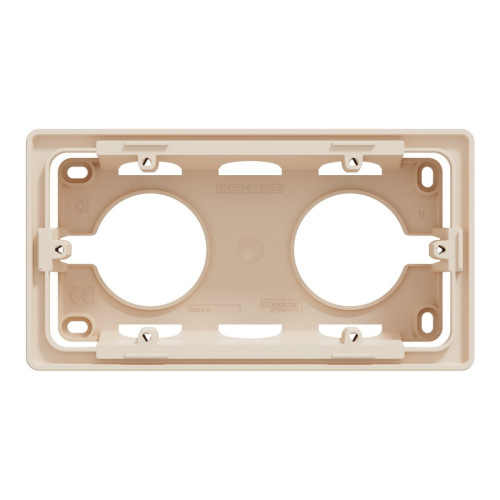 Коробка для открытой установки 2-поста, бежевый, Unica New Schneider NU800444