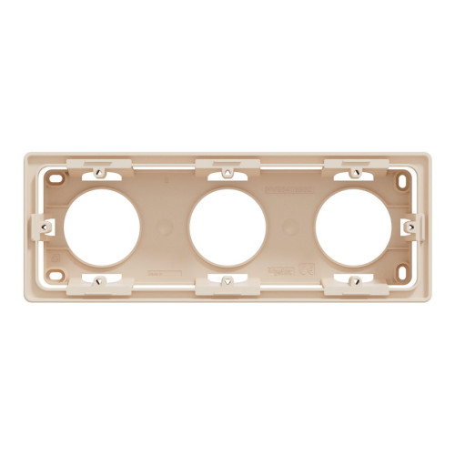 Коробка для открытой установки 3-поста, бежевый, Unica New Schneider NU800644