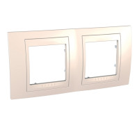 Рамка 2 поста, слоновая кость, Unica MGU6.004.25 Schneider