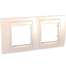 Рамка 2 поста, слоновая кость, Unica MGU6.004.25 Schneider