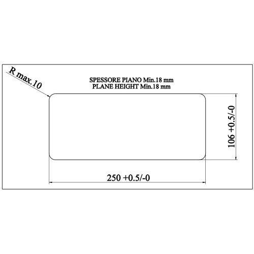 Пластиковый лючок в стол, белый, Exit light ASA 040.026.00002