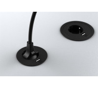 Врезная мебельная розетка 220В + USB, черный, Versatag ASA 060.36F.00001