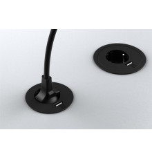 Врезная мебельная розетка 220В + USB, черный, Versatag ASA 060.36F.00001